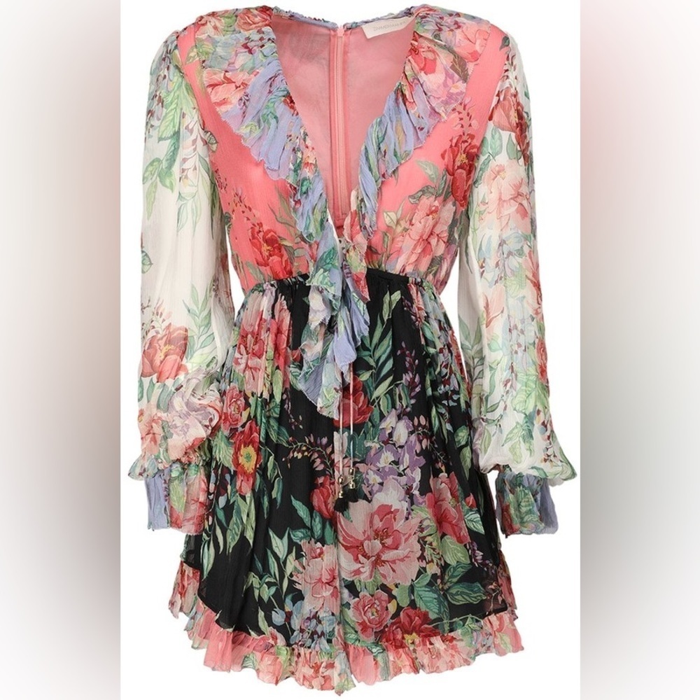 Bellitude Flutter Playsuit in spliced Zimmermann